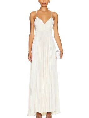 strapless open back dress The Kate Modest Pleated Dress